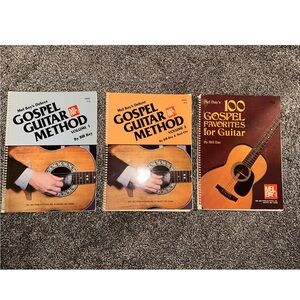 Mel Bay’s Guitar Method Set of 3 Gospel 1 & 2 and 100 Favorites Book Set